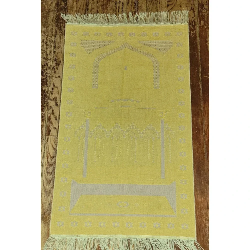 Vintage Islamic Prayer Rug, Turkish Wall‎ Hanging w/Mosque Design
